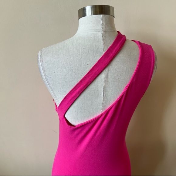 Naked Wardrobe  Cutout One-Shoulder Mini Dress in Pink 17762 - Picture 8 of 10